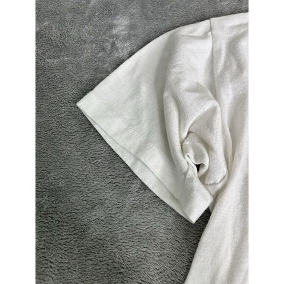 Vintage 80s University Sports Short Sleeve T Shirt Men's Size Small White - Picture 5 of 12